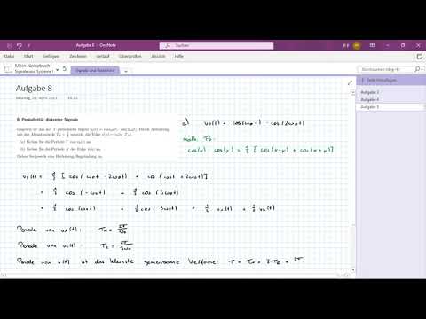 Übung "Signale und Systeme - Teil 1", Aufgabe 8