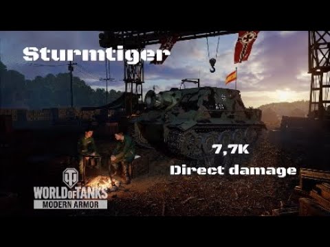 Sturmtiger in Costa atardecer: 7,7K direct damage :Wot console - World ofTanks