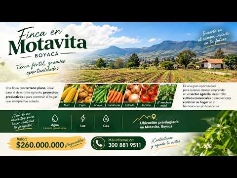 Finca en Venta en Motavita, Boyacá ✨️👩‍🌾🌼  a 10 desde tunja ! ± 57 300 881 9511