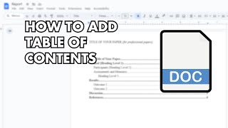 How To Add Table Of Contents In Google Docs - Full Guide