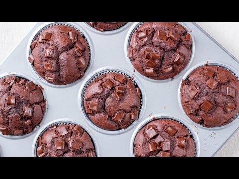 The best chocolate muffins I've ever baked! (You have to try them) | Moist recipe with oil