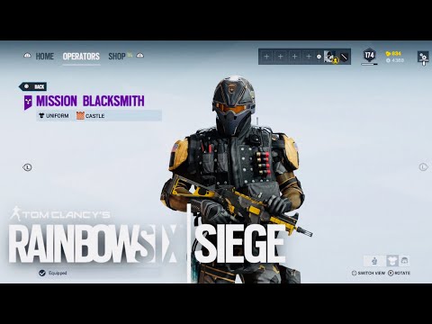 Rainbow Six Siege Castle Mission Blacksmith Bundle Overview!