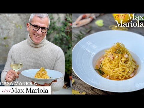 LINGUINE CON SCAMPI E ZEST DI LIMONE CANDITO | Ricetta da Ristorante di Chef Max Mariola