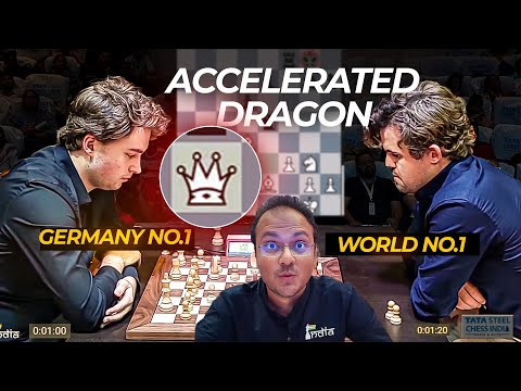 Magnus Carlsen's beautiful ideas in Accelerated Dragon | Keymer vs Carlsen | Tata Steel Chess India