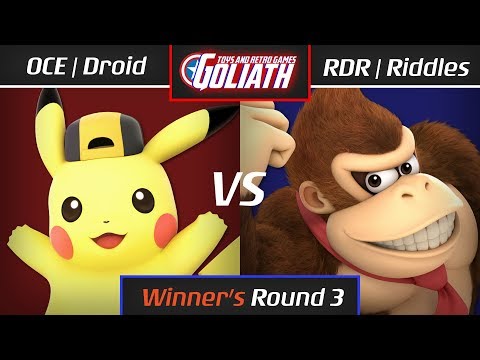 OCE | Droid (Pikachu) vs RDR | Riddles (Donkey Kong) - Winners Round 3 - Goliath Toys and Retro Game