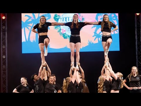 Level 4 coed cheerleading (Blue Wolves)