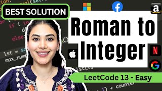 YouTube video 'Roman to Integer - LeetCode 13 - Python #leetcode #leetcode150 #topinterview150'