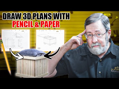 How To Draw Woodworking Plans by Hand -  Sawinery Project Designer