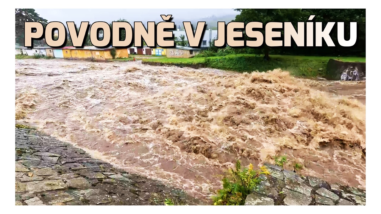 Povodně v Jeseníku (14. 9. 2024) | Porovnání hladiny řek pátek vs. sobota