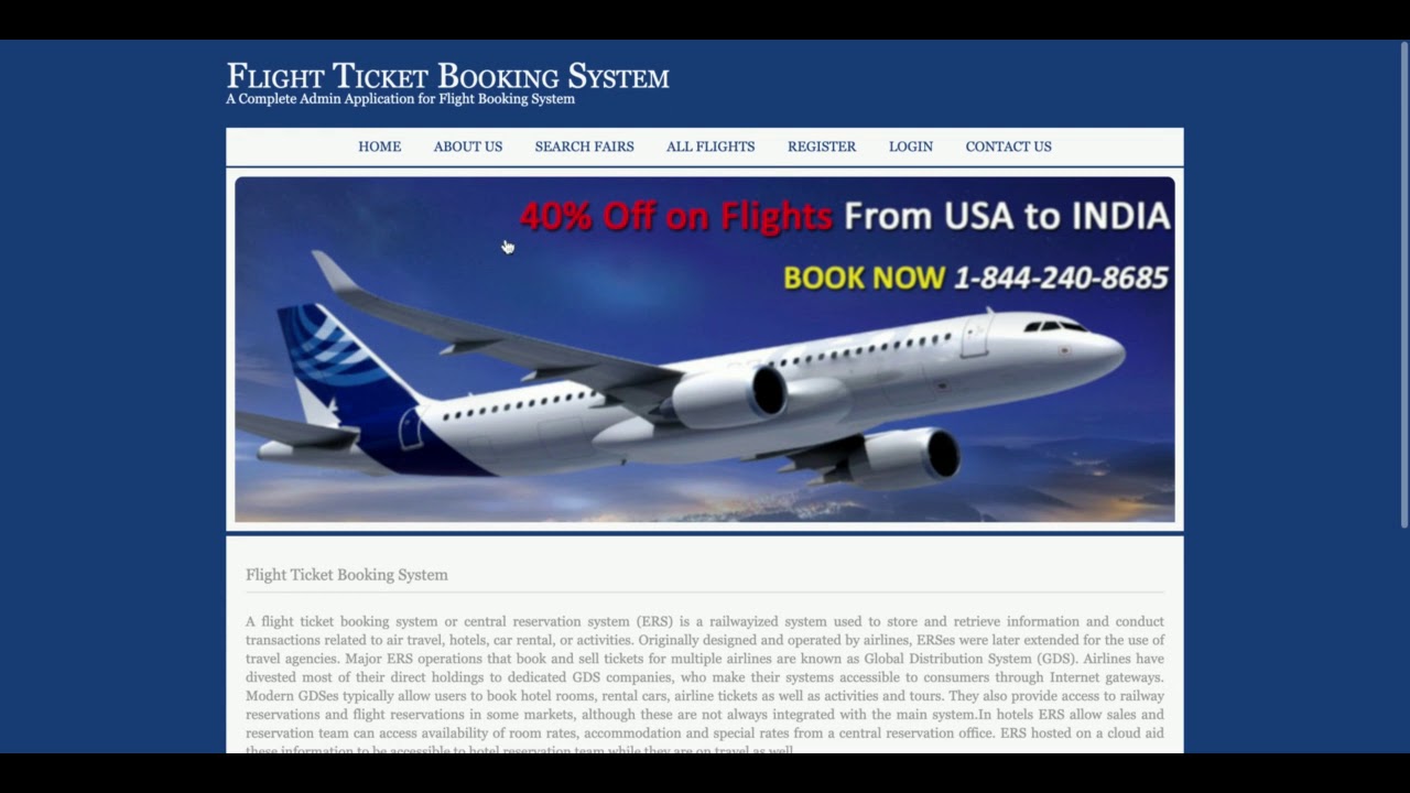 Flight Ticket Booking System | Java JSP Servlet Project Tutorial | Java JSP CRUD Project
