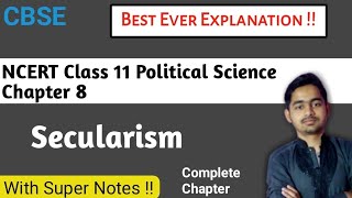 Class 11 Political Theory Chapter 8 Secularism | Hindi/English | NCERT