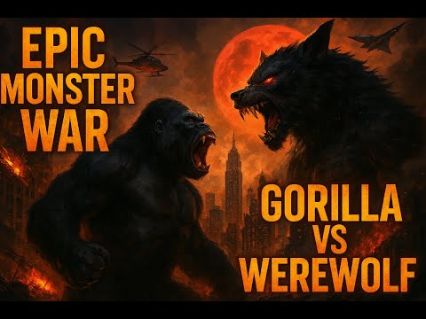 Gorilla Vs Werewolf. The Great Battle in New York. #youtube #gorillatag 