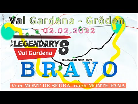 Gröden "Legendary 8": BRAVO - Abfahrt vom Mont de Sëura nach Monte Pana in voller Länge (02.02.2023)
