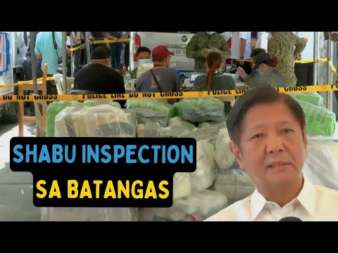 President Bongbong Marcos ininspect ang nasabat na droga sa Batangas