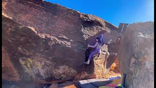 Video thumbnail of Tight Cannon, V5+. Moe’s Valley