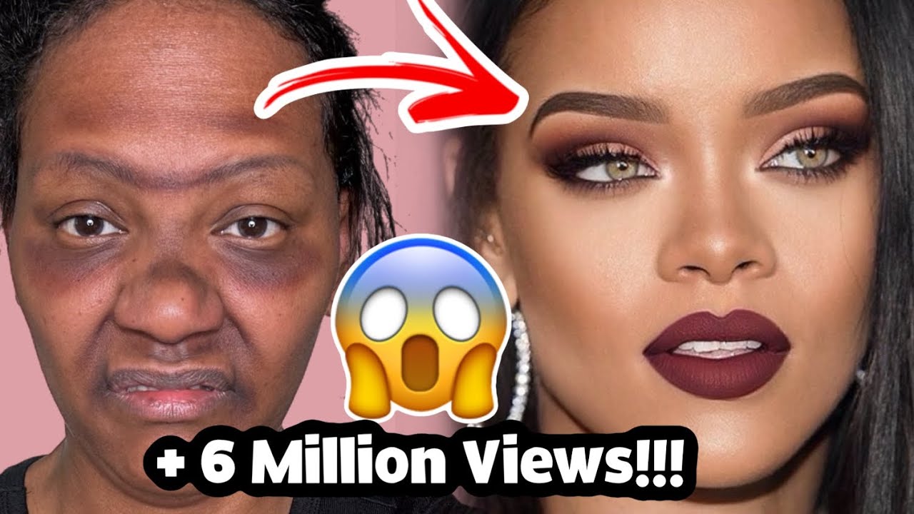Makeup Transformation Rihanna Cirugía Plástica 😳 #makeuptutorial