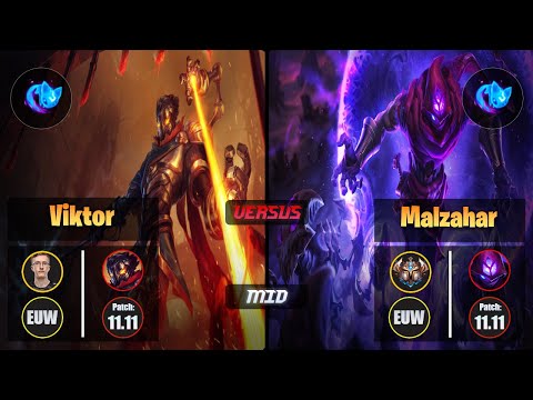 MagiFelix VIKTOR (Mid) [Summon Aery] VS MALZAHAR - Challenger EUW Patch 11.11