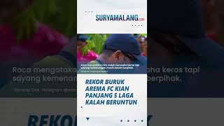 Arema FC Jadi Tim Ketiga yang Merasakan 5 Kekalahan Beruntun Musim Ini, Ini Kata Roca