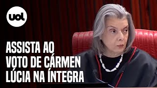 Julgamento de Bolsonaro no TSE: assista ao voto de Cármen Lúcia na íntegra