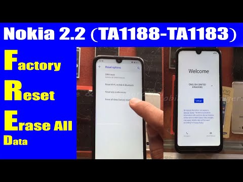 How to Nokia 2.2 TA-1188 and TA-1183 Factory Reset Erase All User Data | Urdu Hindi
