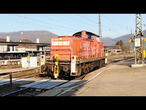 Erstes Trainspotting - Bahnhof Geislingen/Steige - Schöne Diesellok gesehen!