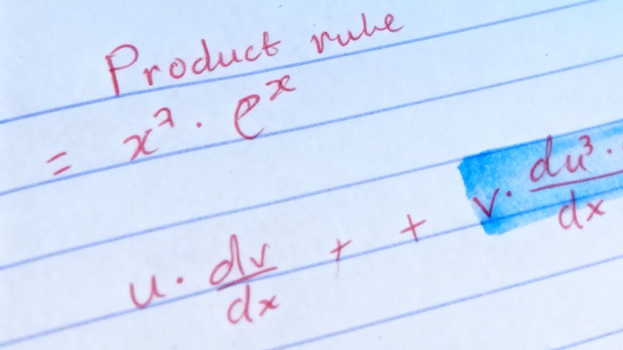 Calculus| 2 MIN PRODUCT RULE work example 