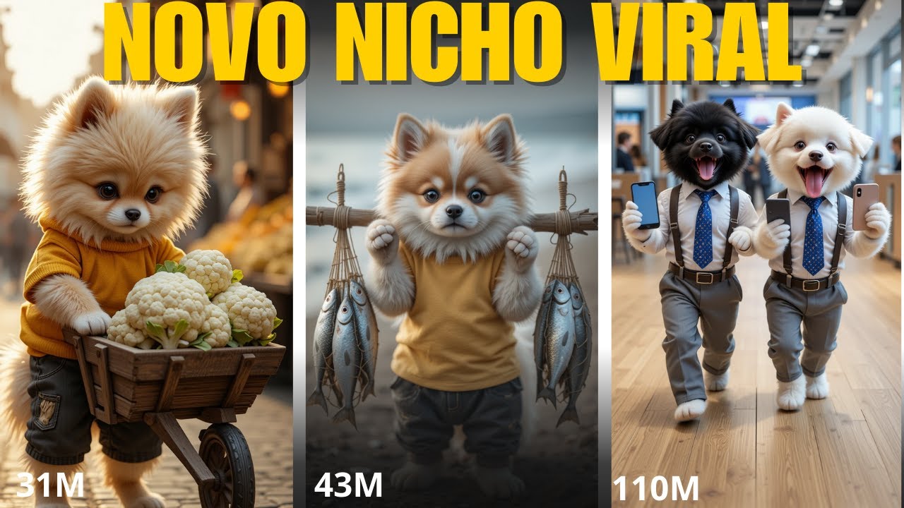 Como Criar Vídeos de Cachorrinhos que Estão Viralizando TikTok e Youtube Shorts Milhões de Views