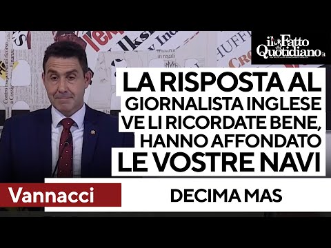Decima Mas, Vannacci al giornalista inglese: "Ve li ricordate bene, affondarono le vostre navi"