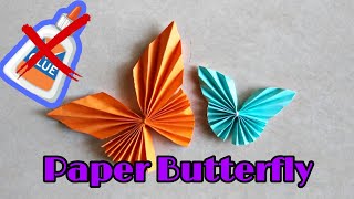 How to Make Paper Butterfly Without Glue : 1 || Easy Paper Craft || Origami || Syeda Oishi
