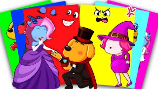 [PaperDIY] NEW Decorate LABRADOR Chooses ANTEL on Halloween Night 🌙🎃 Proposal | Sticker Book DIY