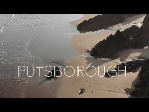 Drone footage of sands and surf at Putsborough 