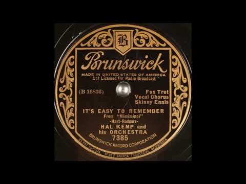 Hal Kemp & his orchestra - It's Easy to Remember (1935)