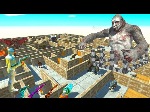 FPS AVATAR vs OLD GORO in PARKOUR DEADLY MAZE - ARBS