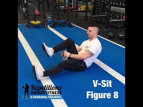 Kettlebell V sit Figure 8 myworkouts.io
