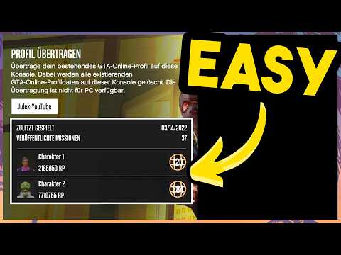 🔥 CHARAKTER ÜBERTRAGUNG in GTA ONLINE - SCHNELL & EASY auf PC ENHANCED VERSION🔥