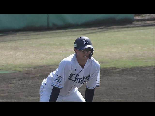 【ファーム】ライオンズ・長谷川信哉 左中間を破る2点タイムリー3ベースヒットで反撃ののろし!!  2023年5月2日 埼玉西武ライオンズ 対 北海道日本ハムファイターズ