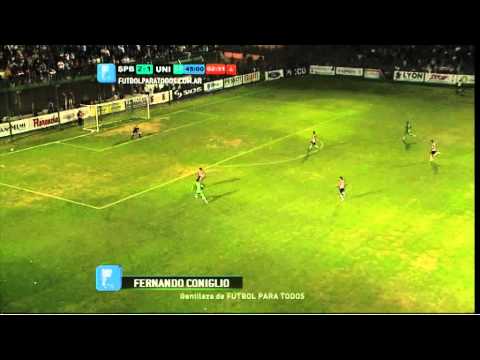 Gol de Coniglio.Sportivo 3 Unión 1.Fecha 1.Primera B Nacional 2014.Fútbol Para Todos