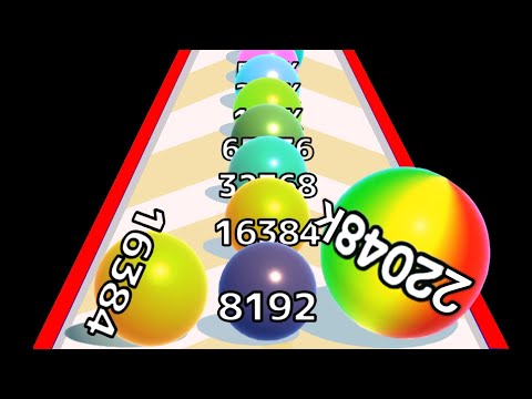 Satisfying mobile game - Ball Run infinity - ball run 2048 video gameplay walkthrough part 2