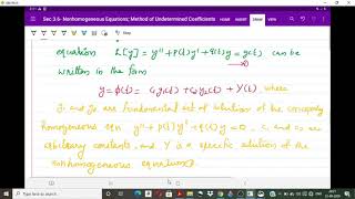 Lecture 8- Nonhomogeneous linear Equations - Part 1