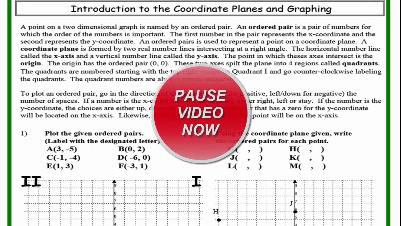 LESSON 1  COORDINATES