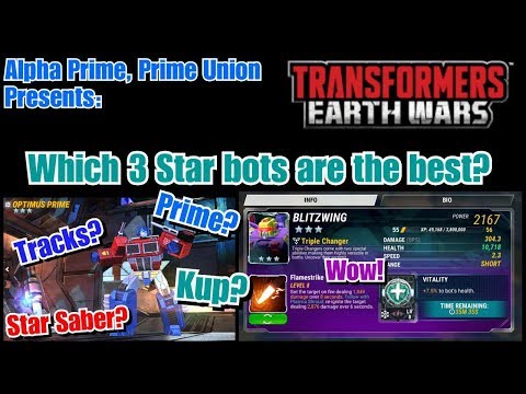Part 3: Which 3 Star bots are worth leveling and investing spark into? Transformers: Earth Wars