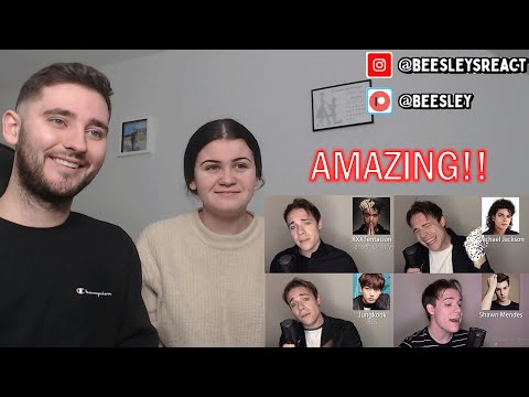 British Couple Reacts to ONE GUY, 54 VOICES (With Music!) Drake, TØP, Queen - Singer Impressions