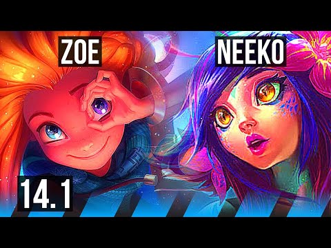 ZOE vs NEEKO (MID) | 17/2/11, Legendary, 400+ games | NA Master | 14.1