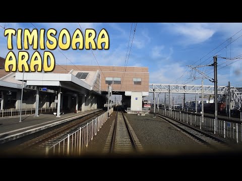 TIMISOARA-ARAD-Santier reabilitare-Train Cab view-Führerstandsmitfahrt-Dalla Cabina-En Cabine-Trenes