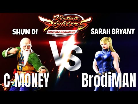 VF5US- C-MONEY VS BrodiMAN! (Virtua Fighter 5: Ultimate Showdown)- Shun Di VS Sarah Bryant Matches.