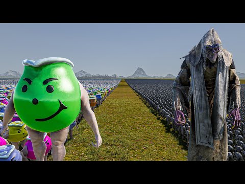 100K JUICE MEN vs 100K GHOSTS - Ultimate Epic Battle Simulator 2 UEBS 2