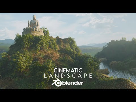 Blender  Tutorial - Create a Beautiful River Landscape in Blender | Free Addon
