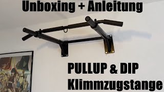 PULLUP & DIP Klimmzugstange Wand Profi Multigriff Pull-Up Stange f. Wandmontage Unboxing & Anleitung