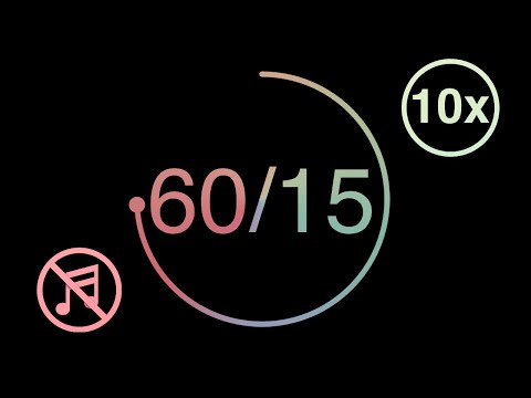 60/15 - Pomodoro - 60 Minute Timer - 15 Minute Break - Pomodoro Technique - Pastel Dark Mode