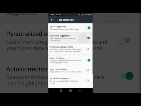 How to deactivate auto correct on Huawei P10 Lite